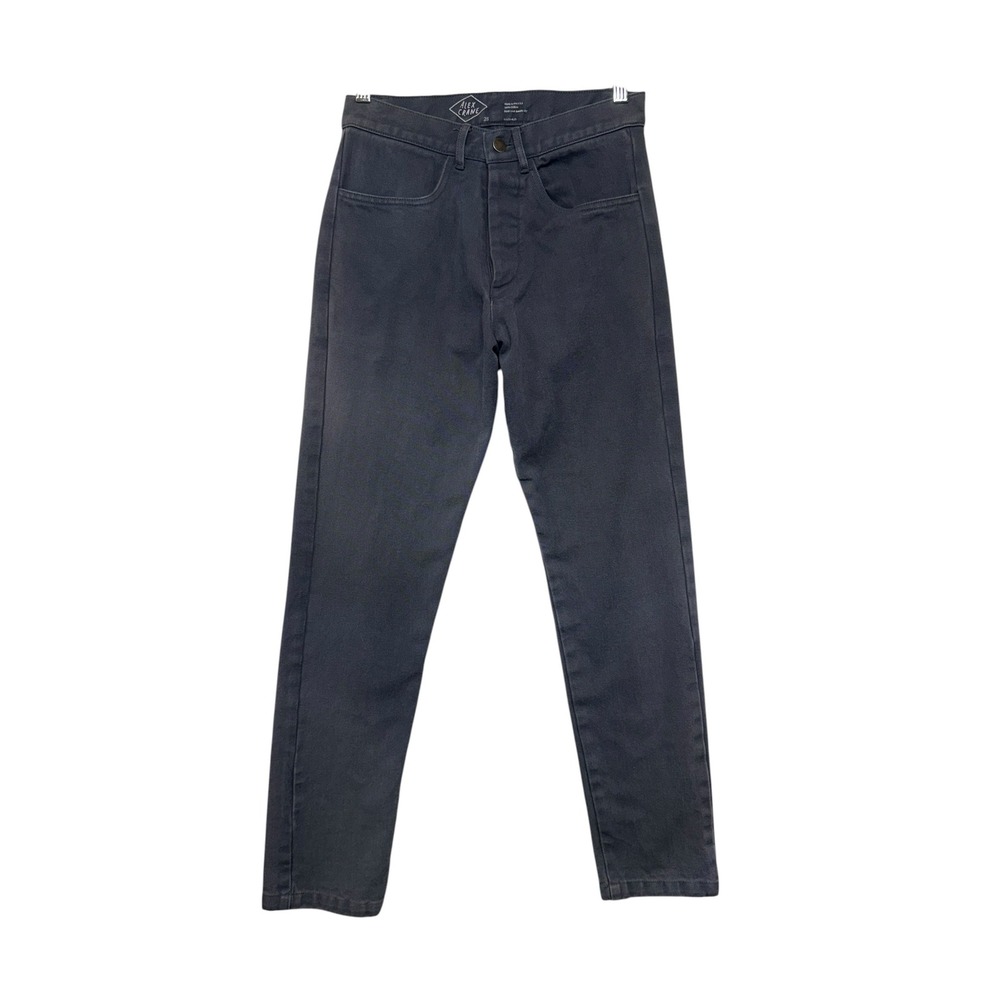 Alex Crane Cham Pants Mens 28 Charcoal Grey Cotton Twill Straight